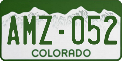 CO license plate AMZ052