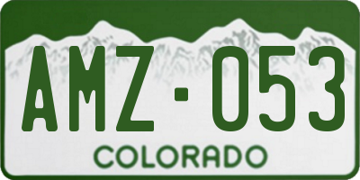 CO license plate AMZ053
