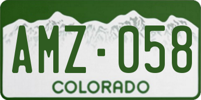 CO license plate AMZ058