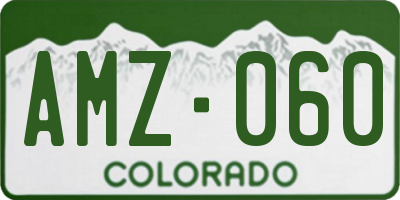 CO license plate AMZ060