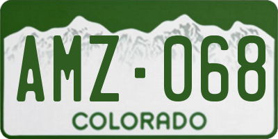 CO license plate AMZ068