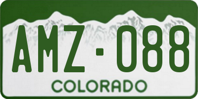 CO license plate AMZ088