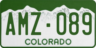 CO license plate AMZ089