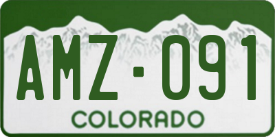 CO license plate AMZ091