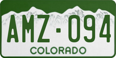 CO license plate AMZ094