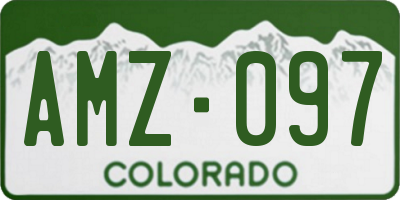 CO license plate AMZ097