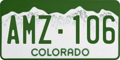 CO license plate AMZ106