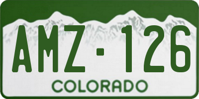CO license plate AMZ126