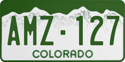 CO license plate AMZ127