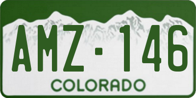 CO license plate AMZ146