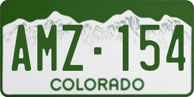 CO license plate AMZ154