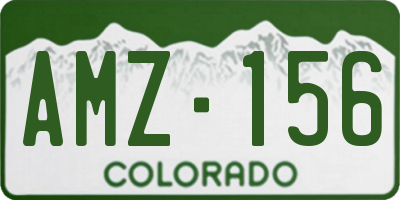 CO license plate AMZ156