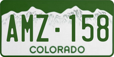 CO license plate AMZ158
