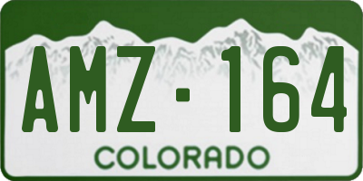 CO license plate AMZ164
