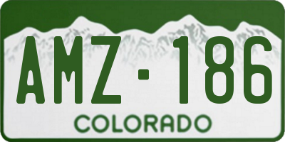 CO license plate AMZ186