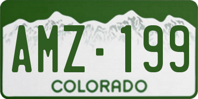 CO license plate AMZ199