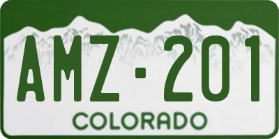 CO license plate AMZ201