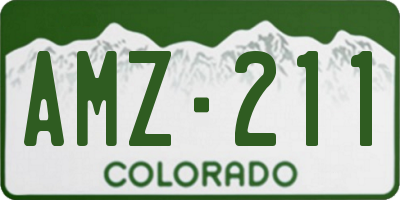 CO license plate AMZ211