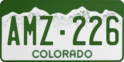CO license plate AMZ226