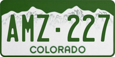 CO license plate AMZ227