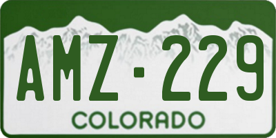 CO license plate AMZ229