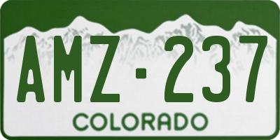 CO license plate AMZ237