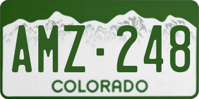 CO license plate AMZ248