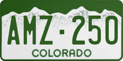 CO license plate AMZ250