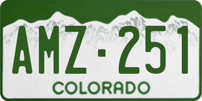 CO license plate AMZ251