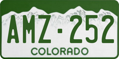 CO license plate AMZ252