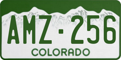 CO license plate AMZ256