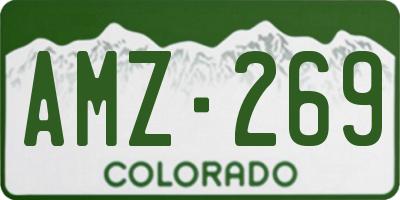CO license plate AMZ269