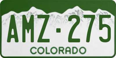 CO license plate AMZ275