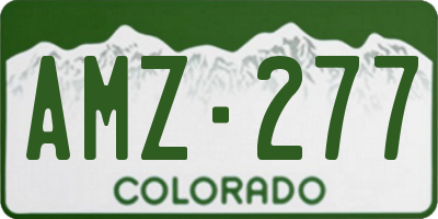 CO license plate AMZ277