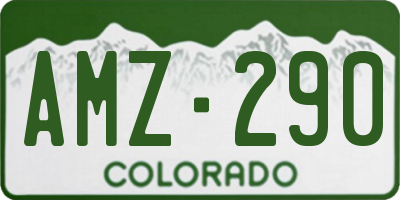 CO license plate AMZ290