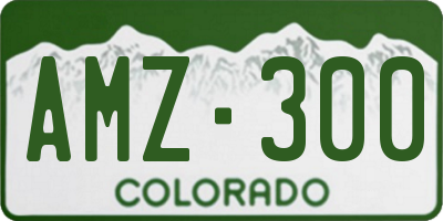 CO license plate AMZ300