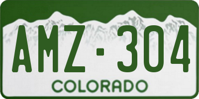 CO license plate AMZ304