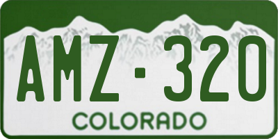 CO license plate AMZ320