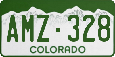 CO license plate AMZ328