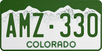 CO license plate AMZ330