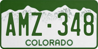 CO license plate AMZ348