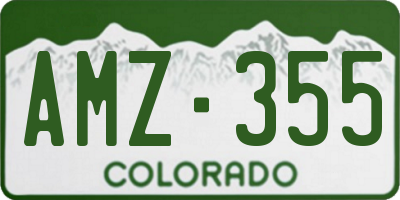 CO license plate AMZ355