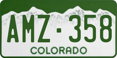 CO license plate AMZ358