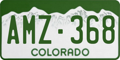 CO license plate AMZ368