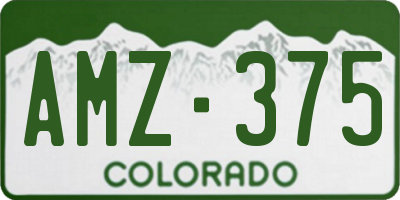 CO license plate AMZ375