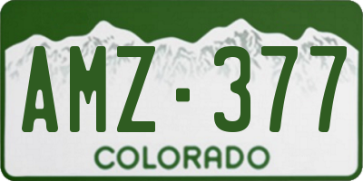 CO license plate AMZ377