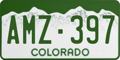 CO license plate AMZ397
