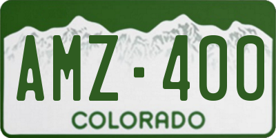 CO license plate AMZ400