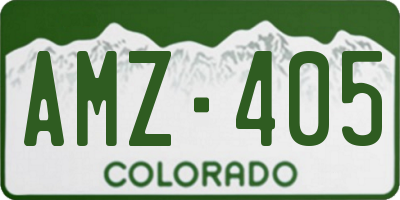 CO license plate AMZ405