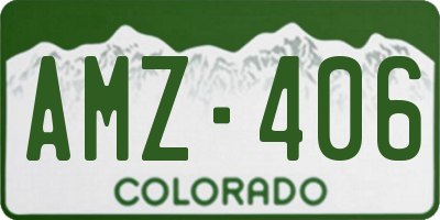 CO license plate AMZ406